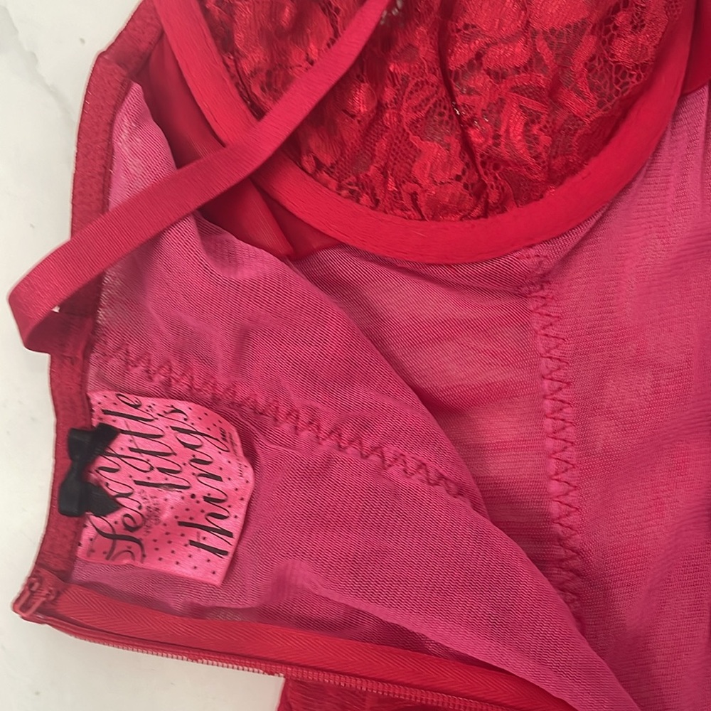 Victoria’s Secret negligee size 34C Sexy Little Things red nighty lingerie - Picture 6 of 7